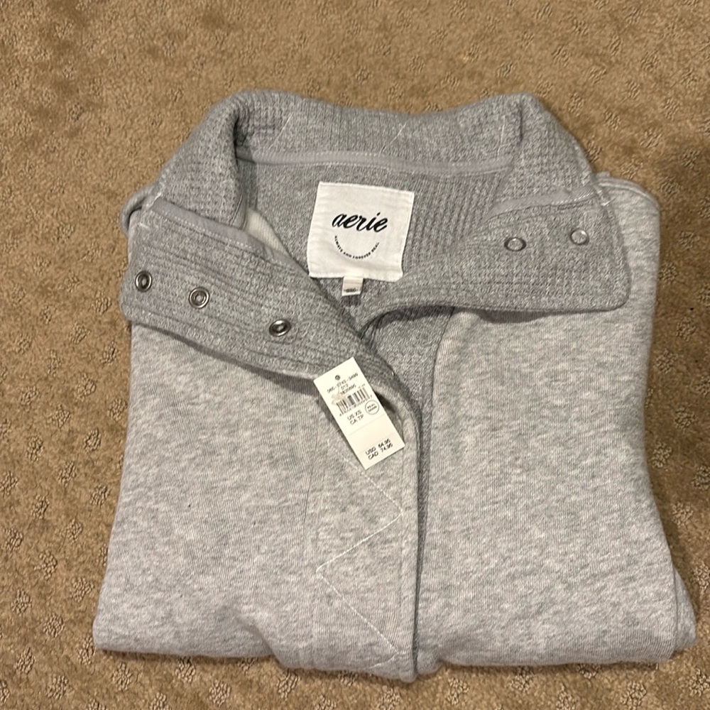 Aerie Getaway Quarter Snap Sweatshirt XS